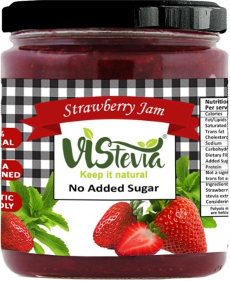 Vistevia Sugar Free Strawberry Jam (200 gm) | Diabetic Friendly | Stevia Sweetened 200 g