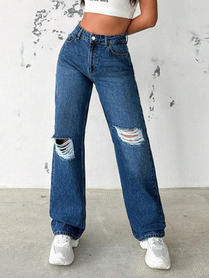 DF FASHION Regular Women Dark Blue Jeans
