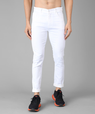RusticBlooms Slim Men White Jeans