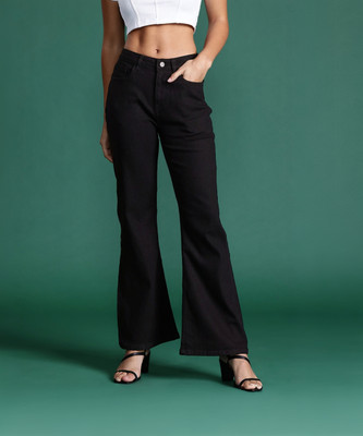 Dressberry Boot-Leg Women Black Jeans