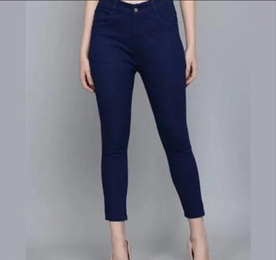 Alluring Looks Slim Women Dark Blue Jeans