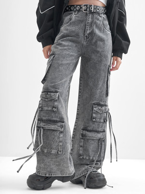 Tokyo Talkies Loose Fit Women Grey Jeans