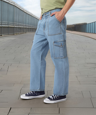Urbano Fashion . Loose Fit Men Light Blue Jeans