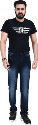 HIBOK Regular Men Dark Blue Jeans