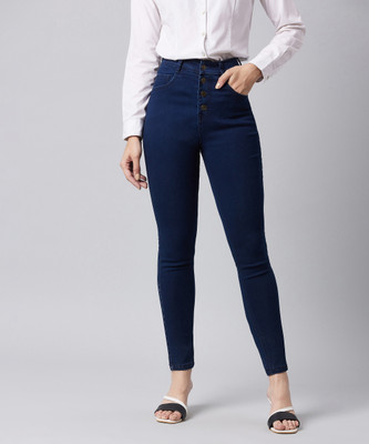 DOLCE CRUDO Skinny Women Dark Blue Jeans