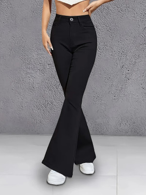 GLOBENAUT Boot-Leg Women Black Jeans
