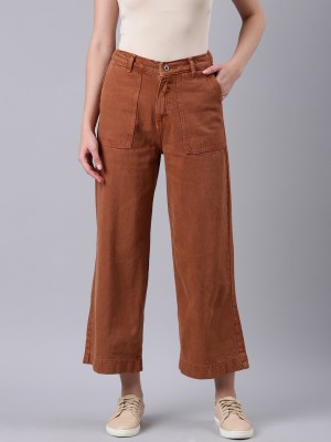 Showoff Boot-Leg Women Brown Jeans