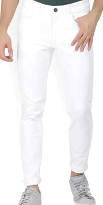 EVAARA Slim Men White Jeans