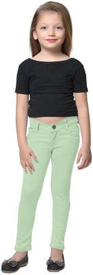 js studio Regular Girls Light Green Jeans