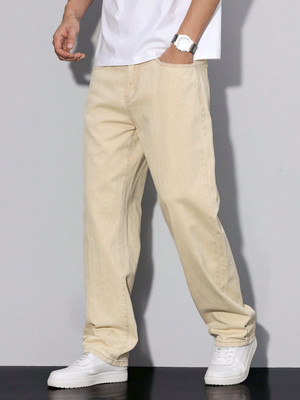 Masterly Weft Regular Men Beige Jeans