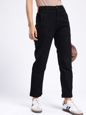 Glitchez Boyfriend Women Black Jeans
