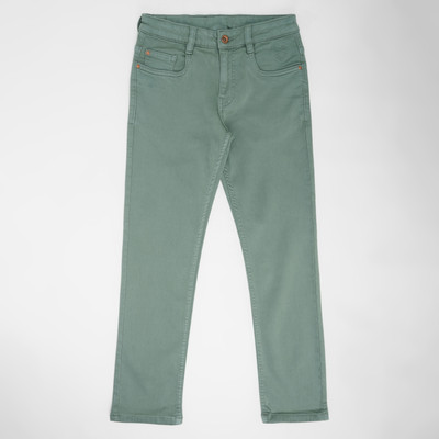 Pantaloons Junior Slim Boys Green Jeans