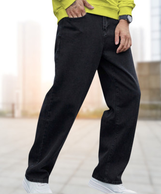OFTEN TREND Loose Fit Men Black Jeans