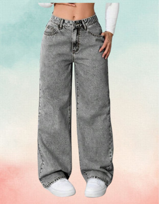 VK Fashion Straight Fit Women Grey Jeans