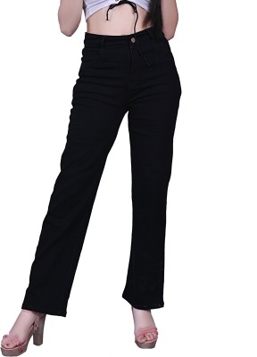 URBAN A-LINE Straight Fit Women Black Jeans