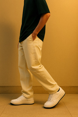 WORRING Straight Fit Men White Jeans