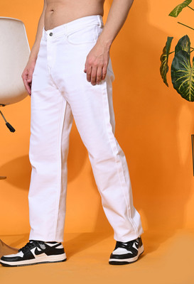 Nalaka Loose Fit Men White Jeans
