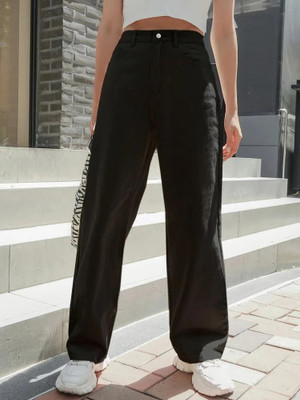KOTTY Straight Fit Women Black Jeans