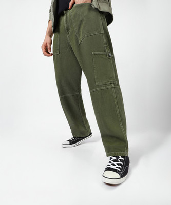 Urbano Fashion Loose Fit Men Green Jeans