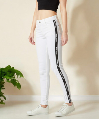 Miss Chase Flared Women White Jeans