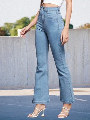 Zaristaa Flared Women Light Blue Jeans