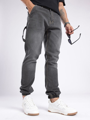 Glitchez Jogger Fit Men Black Jeans