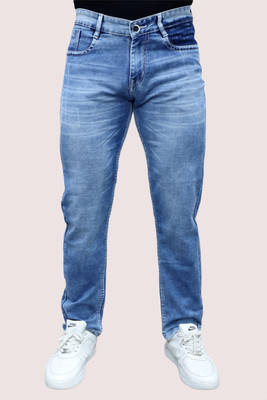 Wstan Slim Men Blue, White Jeans
