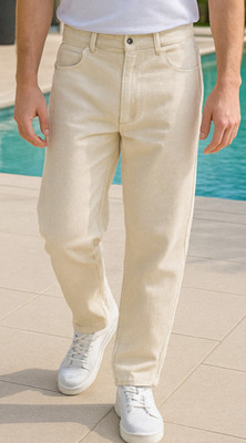 WORRING Straight Fit Men White Jeans