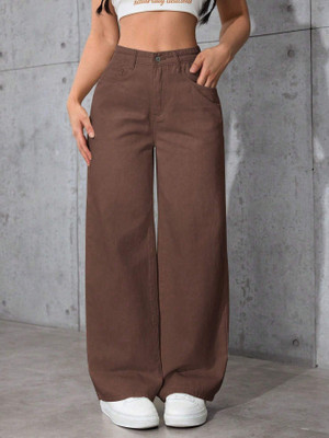 BLESSICA Relaxed Fit Women Brown Jeans