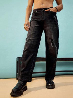 MASCLN SASSAFRAS Relaxed Fit Men Black Jeans