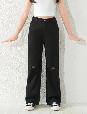 LEDGE&EDGE Straight Fit Women Black Jeans