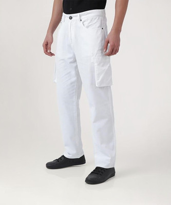 Nalaka Loose Fit Men White Jeans