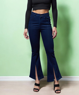 Miss Chase Boot-Leg Women Blue Jeans