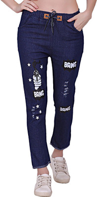 HouseOfCommon Jogger Fit Women Dark Blue Jeans