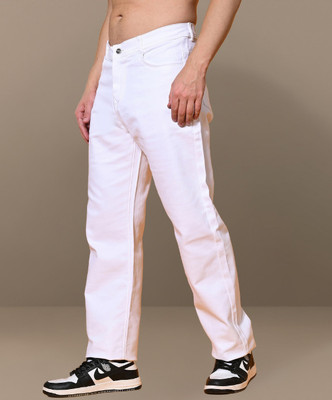 Nalaka Loose Fit Men White Jeans