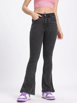 Glitchez Boot-Leg Women Black Jeans