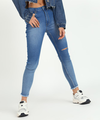 FLYING MACHINE Super Skinny Women Light Blue Jeans