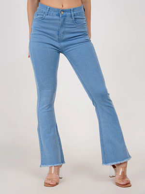 Krishneshwar Apparel Boot-Leg Women Light Blue Jeans