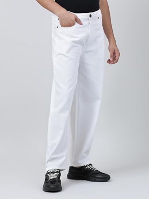 Nalaka Loose Fit Men White Jeans