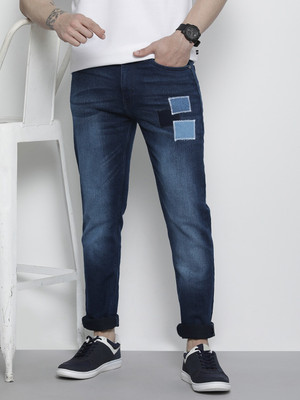 The Indian Garage Co. Slim Men Dark Blue Jeans