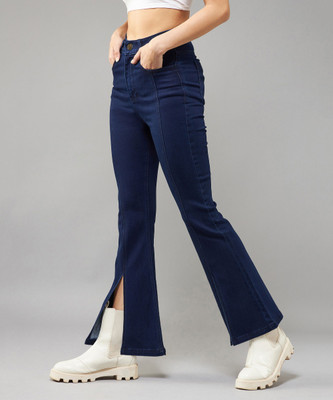 DOLCE CRUDO Boot-Leg Women Blue Jeans