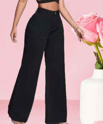 HouseOfCommon Loose Fit Women Black Jeans