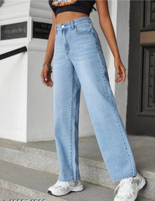HouseOfCommon Flared Women Light Blue Jeans