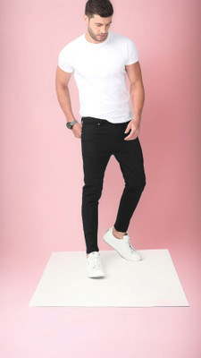 POKHINDA Relaxed Fit Men Black Jeans