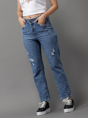 SHOWOFFFF Tapered Fit Women Blue Jeans