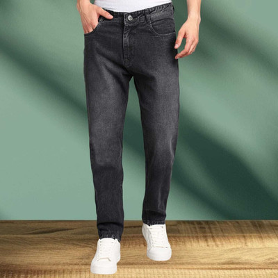 KIMTI Loose Fit Men Dark Grey Jeans