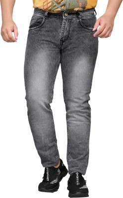 HIBOK Regular Men Grey Jeans