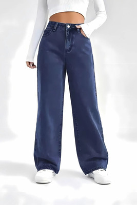 Drewin Boyfriend Women Dark Blue Jeans