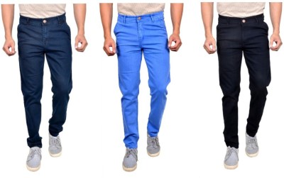 Moudlin Slim Men Blue Jeans(Pack of 3)