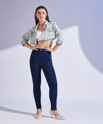 Miss Chase Tapered Fit Women Dark Blue Jeans